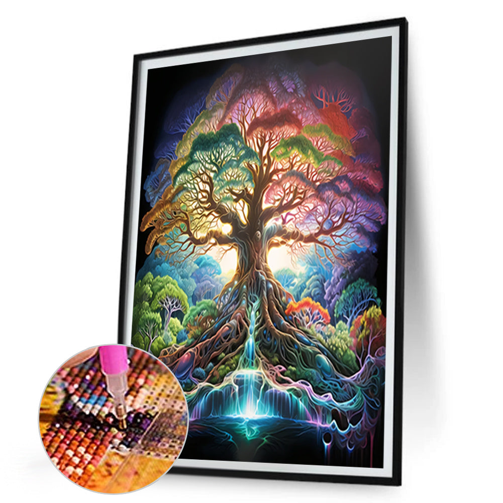 Psychedelic Tree - Full Round Drill Diamond Painting 30*45CM