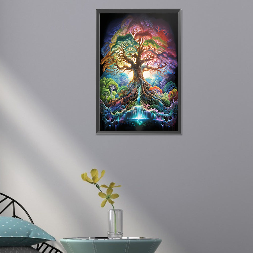 Psychedelic Tree - Full Round Drill Diamond Painting 30*45CM