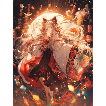 Cartoon Girl - 11CT Stamped Cross Stitch 50*65CM