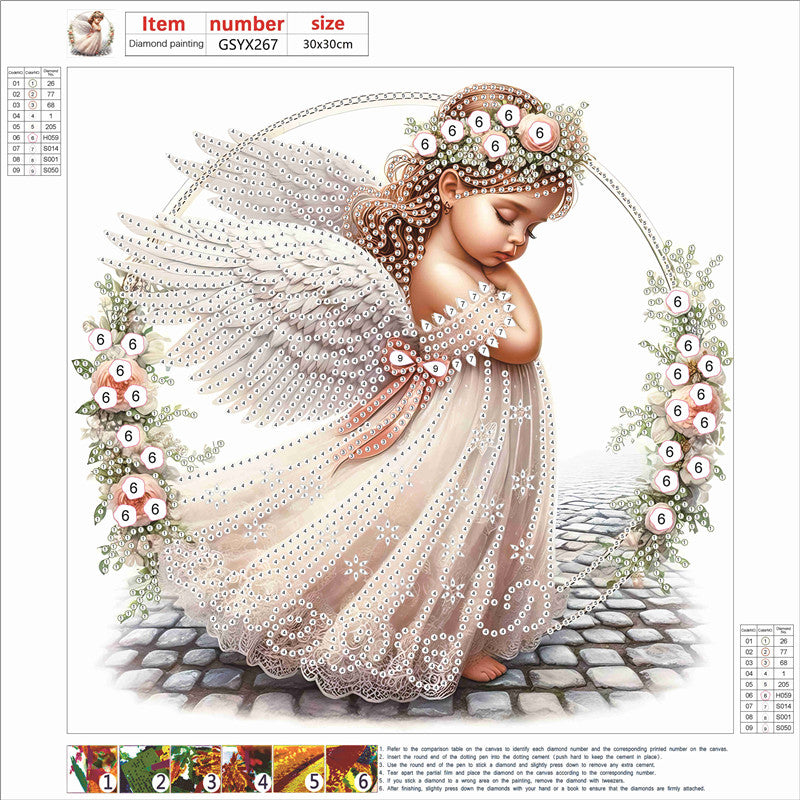 Angel Child - Special Shaped Drill Diamond Painting 30*30CM