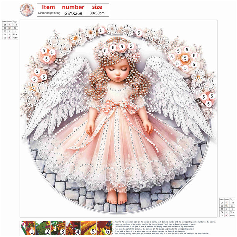 Angel Child - Special Shaped Drill Diamond Painting 30*30CM