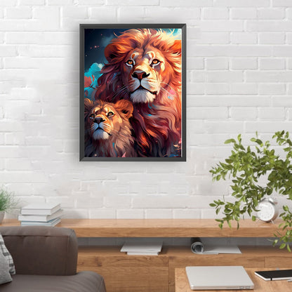 Lion - Full Round Drill Diamond Painting 30*40CM