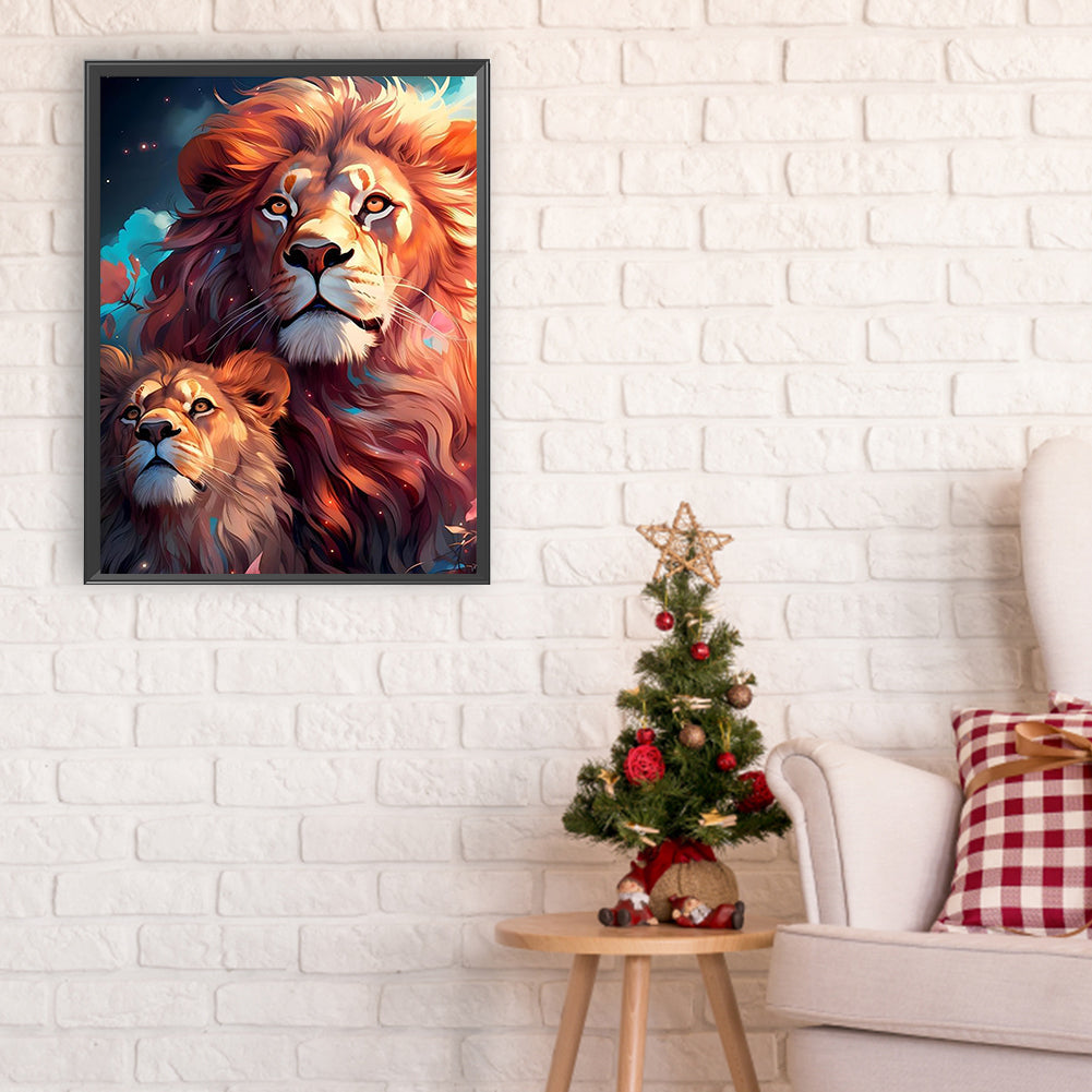 Lion - Full Round Drill Diamond Painting 30*40CM