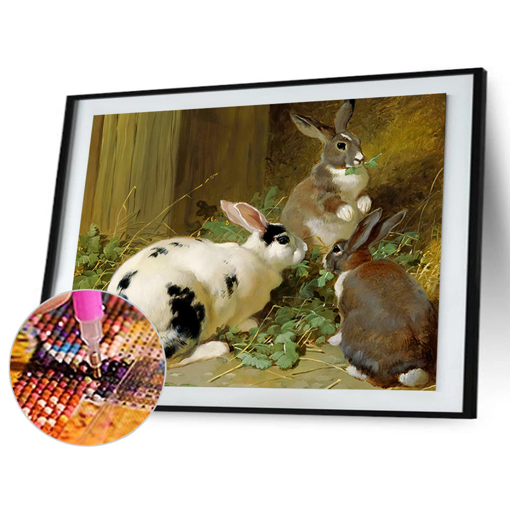 Rabbit Nest - Full Round Drill Diamond Painting 40*30CM