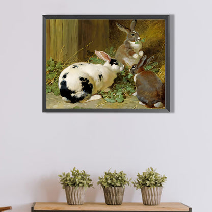 Rabbit Nest - Full Round Drill Diamond Painting 40*30CM