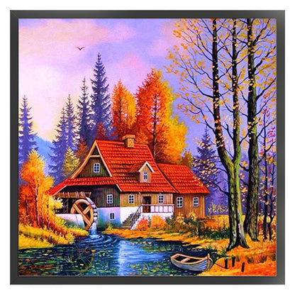 View Cabin - 11CT Stamped Cross Stitch 50*50CM