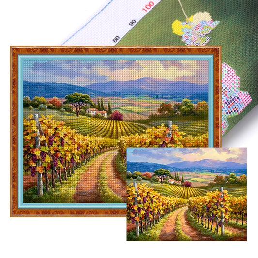 Vineyard - 11CT Stamped Cross Stitch 60*48CM