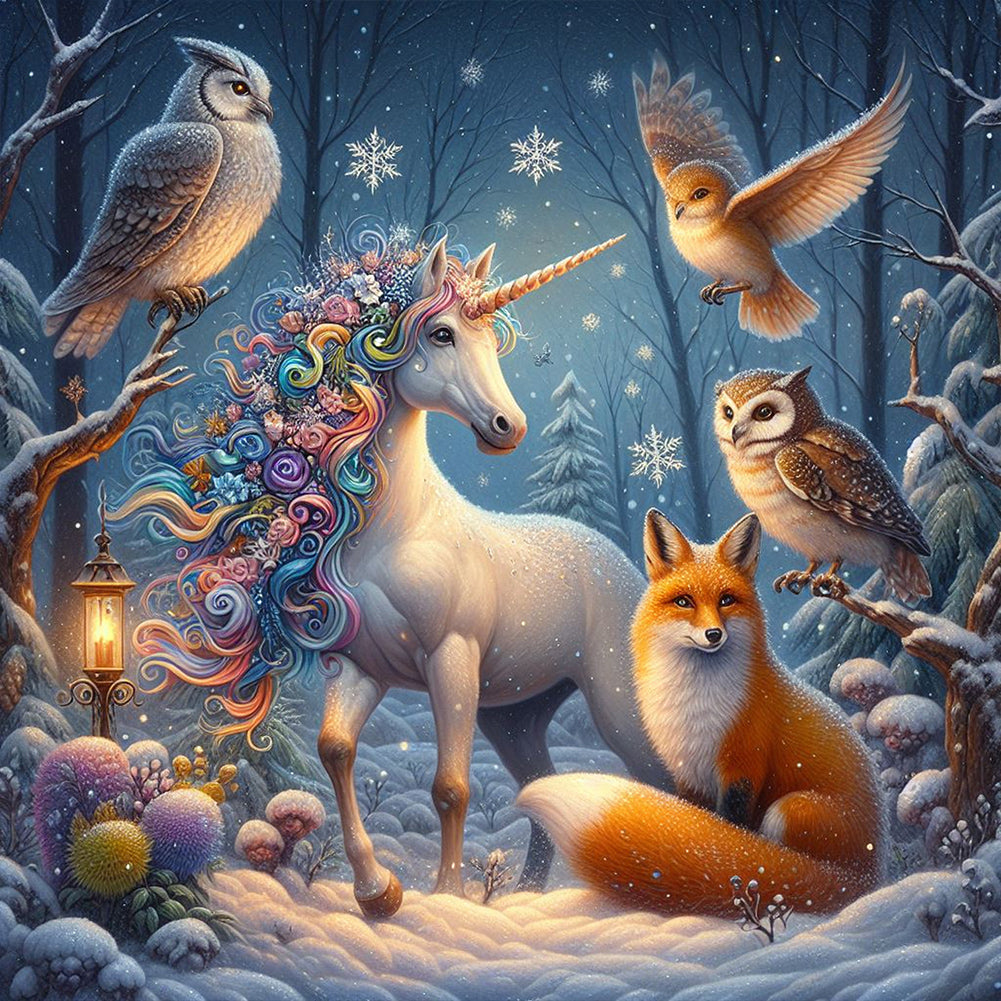 Forest Animals - Full Round Drill Diamond Painting 30*30CM