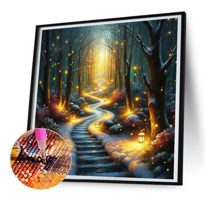 Candlelight Forest - Full Round Drill Diamond Painting 30*30CM