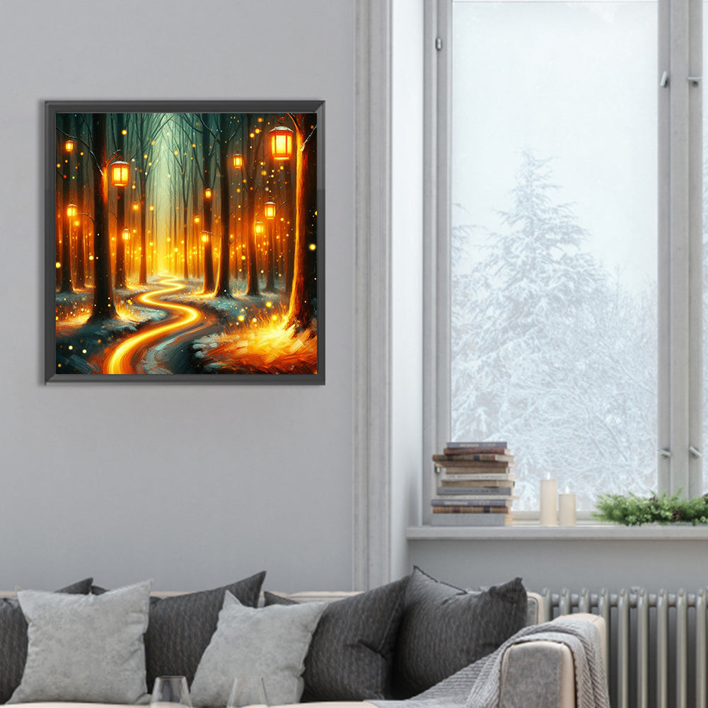 Candlelight Forest - Full Round Drill Diamond Painting 30*30CM