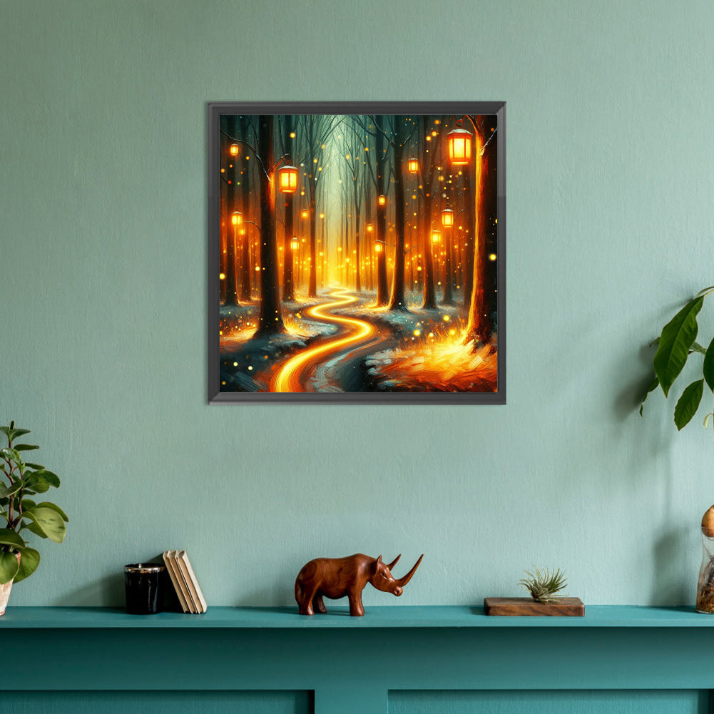 Candlelight Forest - Full Round Drill Diamond Painting 30*30CM