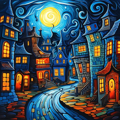 Star City - Full Round Drill Diamond Painting 40*40CM