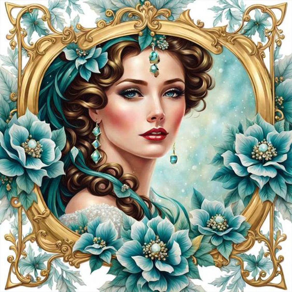 Noble Lady - Full Round Drill Diamond Painting 30*30CM