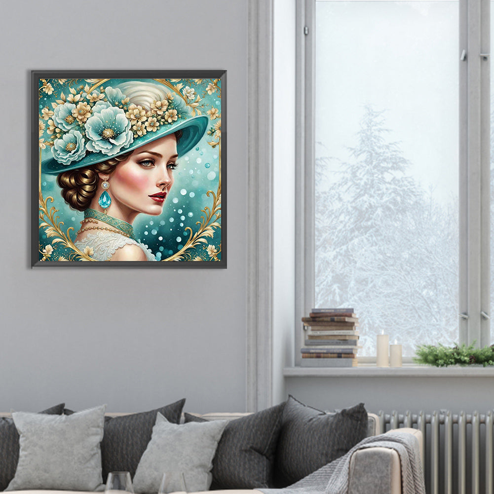 Noble Lady - Full Round Drill Diamond Painting 30*30CM