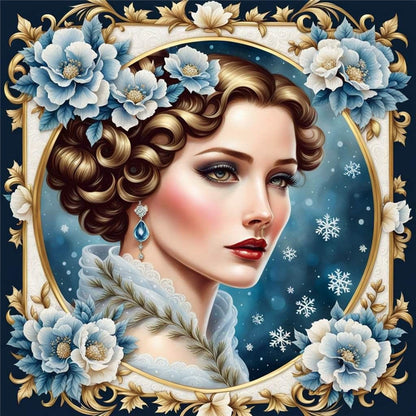 Noble Lady - Full Round Drill Diamond Painting 30*30CM