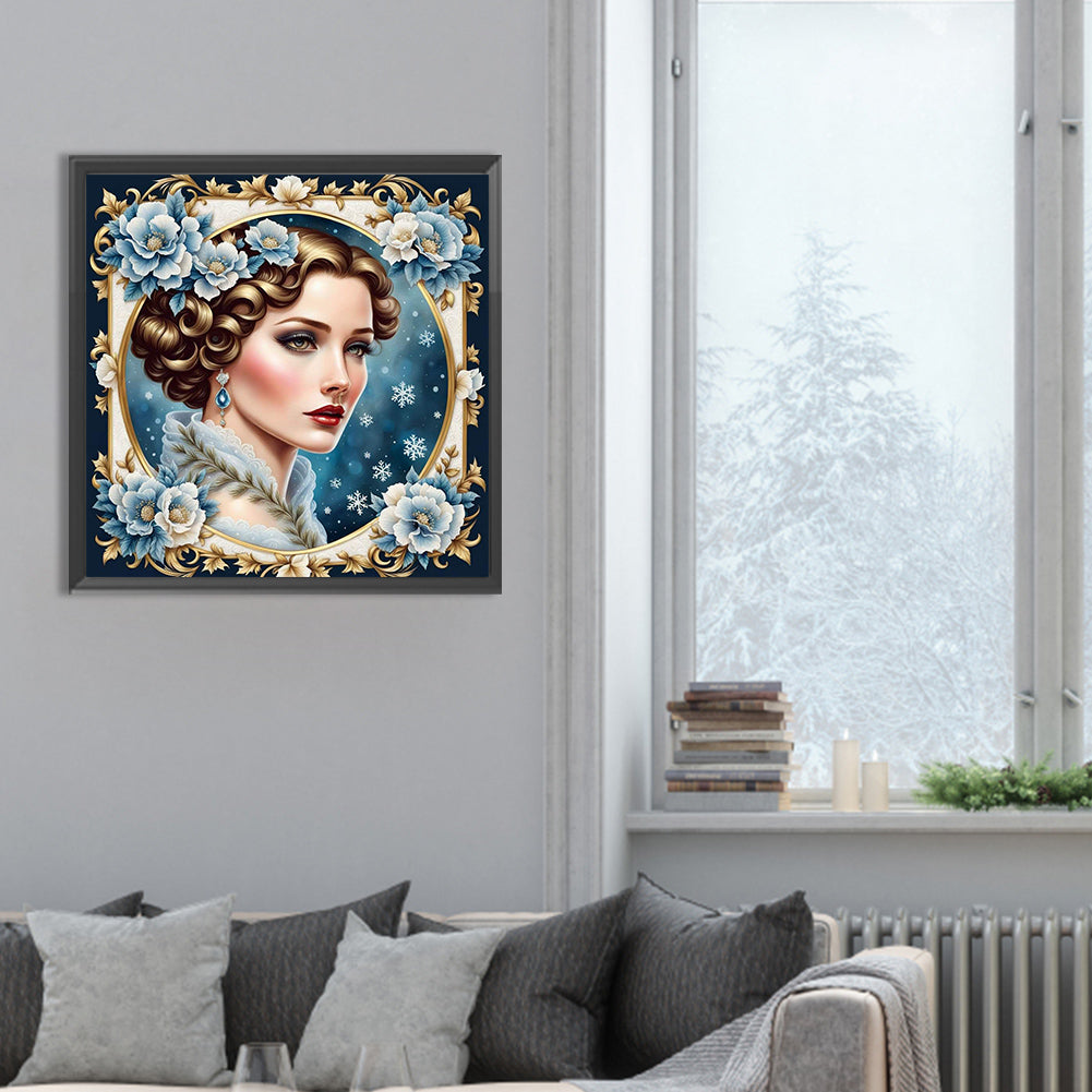 Noble Lady - Full Round Drill Diamond Painting 30*30CM