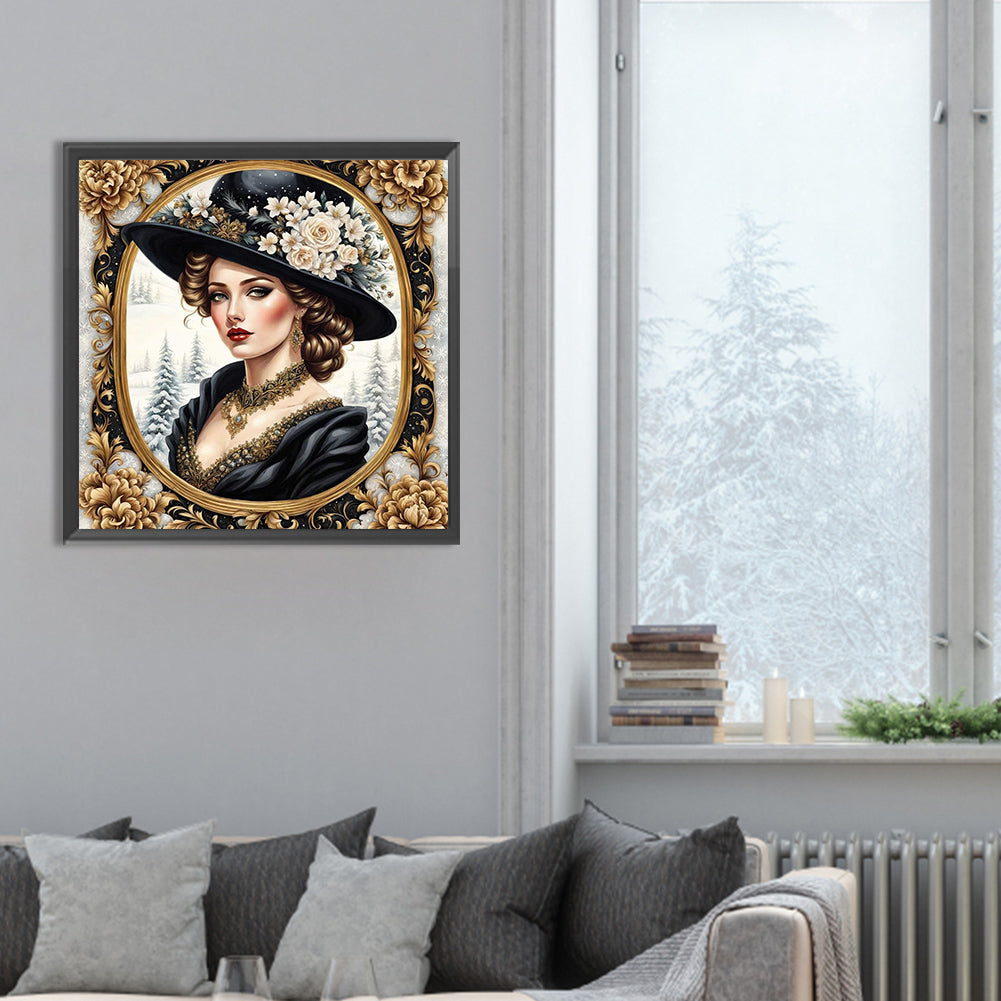 Noble Lady - Full Round Drill Diamond Painting 30*30CM