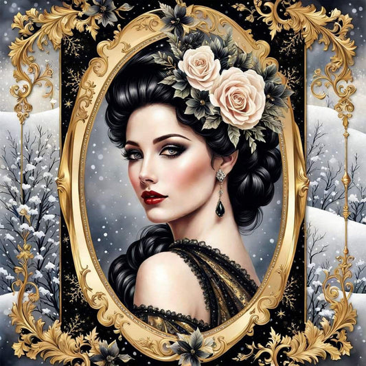 Noble Lady - Full Round Drill Diamond Painting 30*30CM