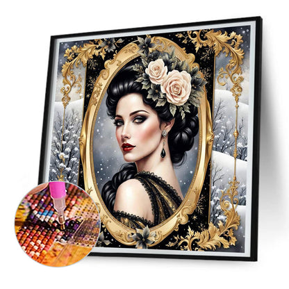 Noble Lady - Full Round Drill Diamond Painting 30*30CM