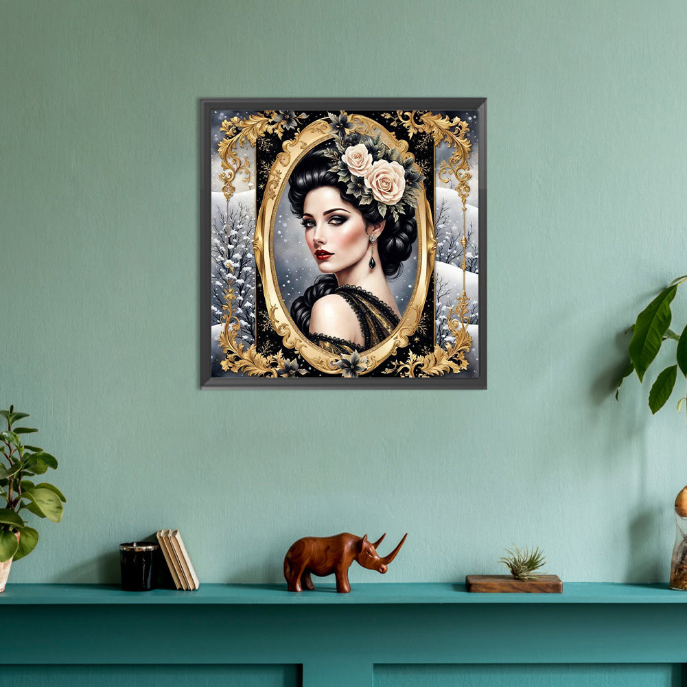 Noble Lady - Full Round Drill Diamond Painting 30*30CM
