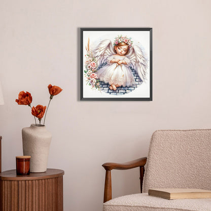 Sleeping Angel - Full AB Round Drill Diamond Painting 30*30CM