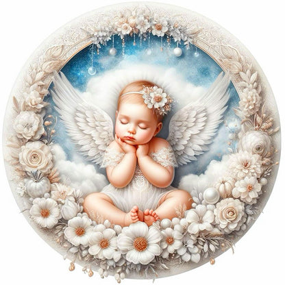 Dozing Angel - Full AB Round Drill Diamond Painting 30*30CM