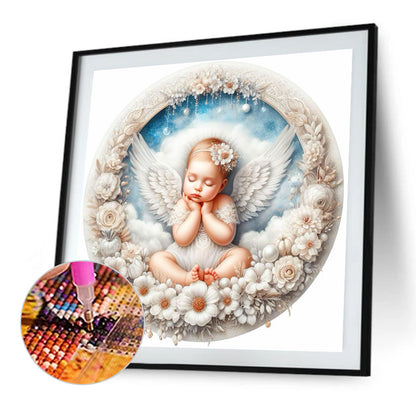 Dozing Angel - Full AB Round Drill Diamond Painting 30*30CM