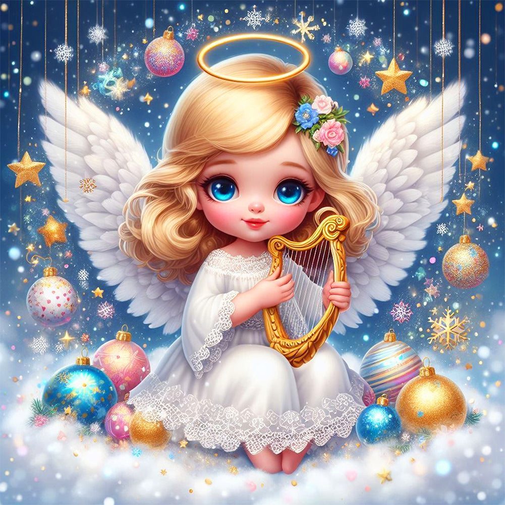 Wings Girl - Full AB Round Drill Diamond Painting 30*30CM