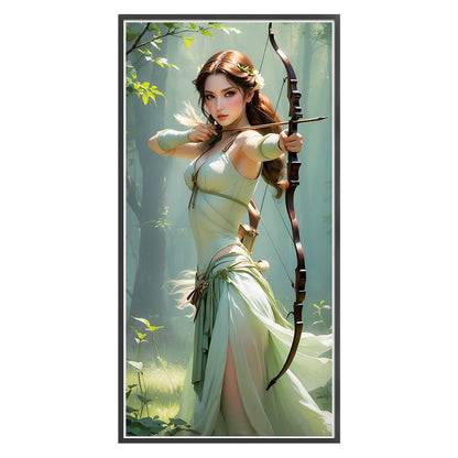 Archery Girl - 11CT Stamped Cross Stitch 45*90CM