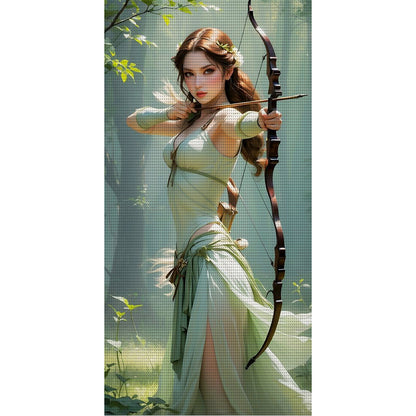 Archery Girl - 11CT Stamped Cross Stitch 45*90CM