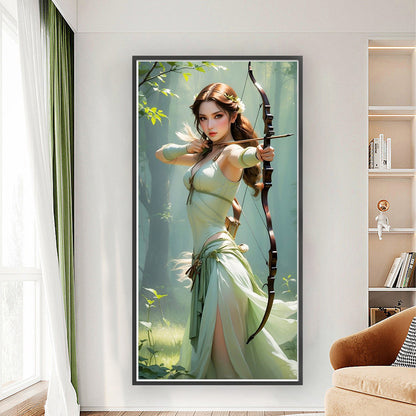 Archery Girl - 11CT Stamped Cross Stitch 45*90CM