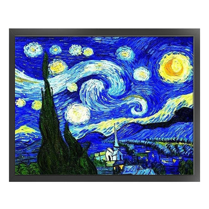 Van Gogh Starry Night - 11CT Stamped Cross Stitch 61*52CM