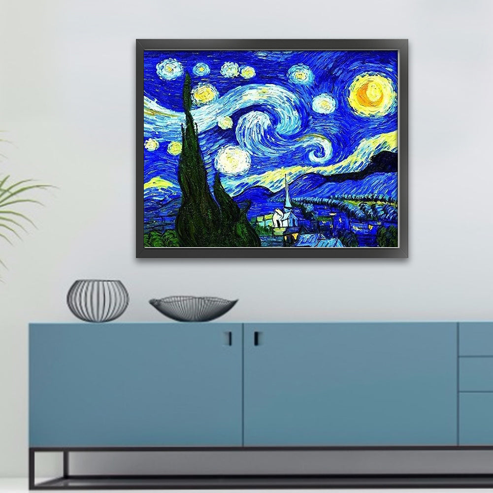 Van Gogh Starry Night - 11CT Stamped Cross Stitch 61*52CM