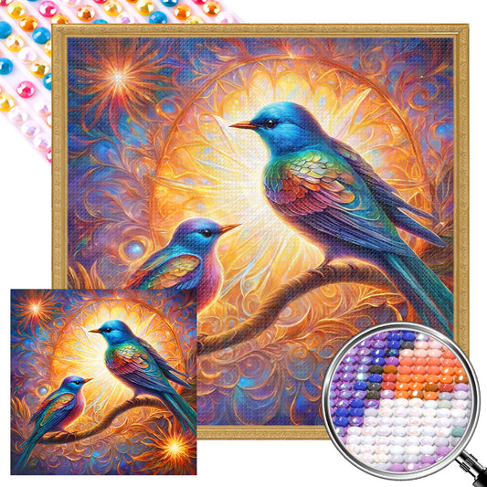 Two Little Birds - Full AB Round Drill Diamond Painting 30*30CM