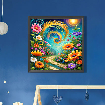 Fairy Tale World Flowers - Full AB Round Drill Diamond Painting 30*30CM