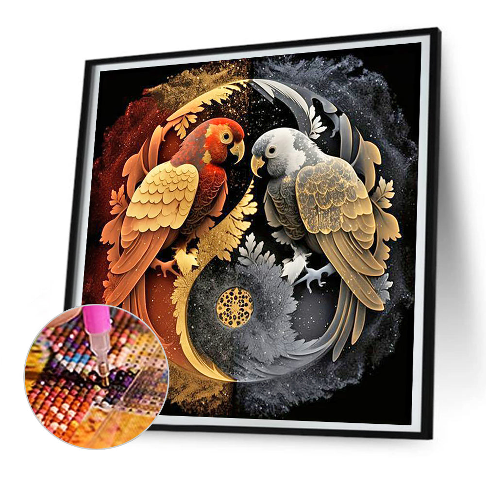 Personality Bird Yin Yang Chart - Full Round Drill Diamond Painting 30*30CM