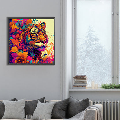 Colorful Tiger - Full Round Drill Diamond Painting 30*30CM