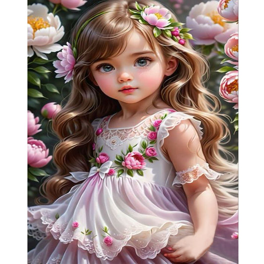 Sweet Girl - Full Round Drill Diamond Painting 40*50CM