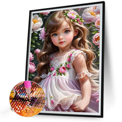 Sweet Girl - Full Round Drill Diamond Painting 40*50CM