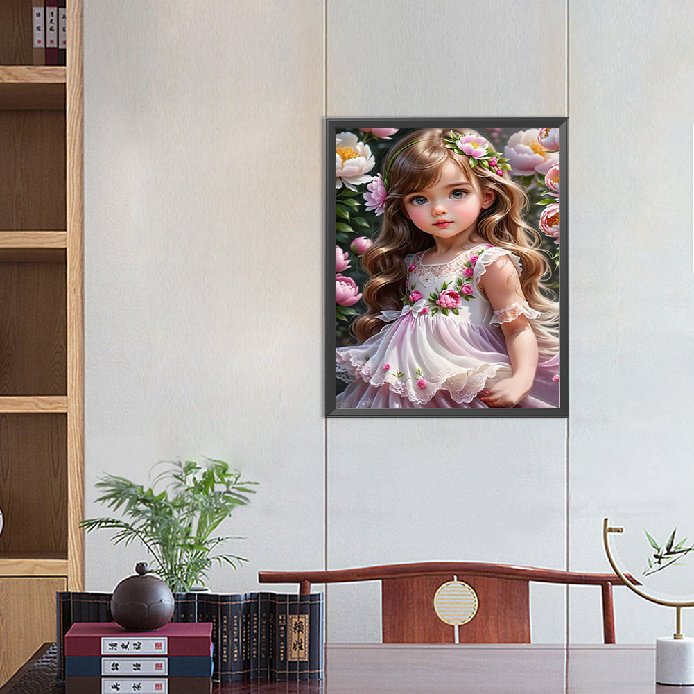 Sweet Girl - Full Round Drill Diamond Painting 40*50CM