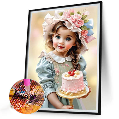 Sweet Girl - Full Round Drill Diamond Painting 40*50CM