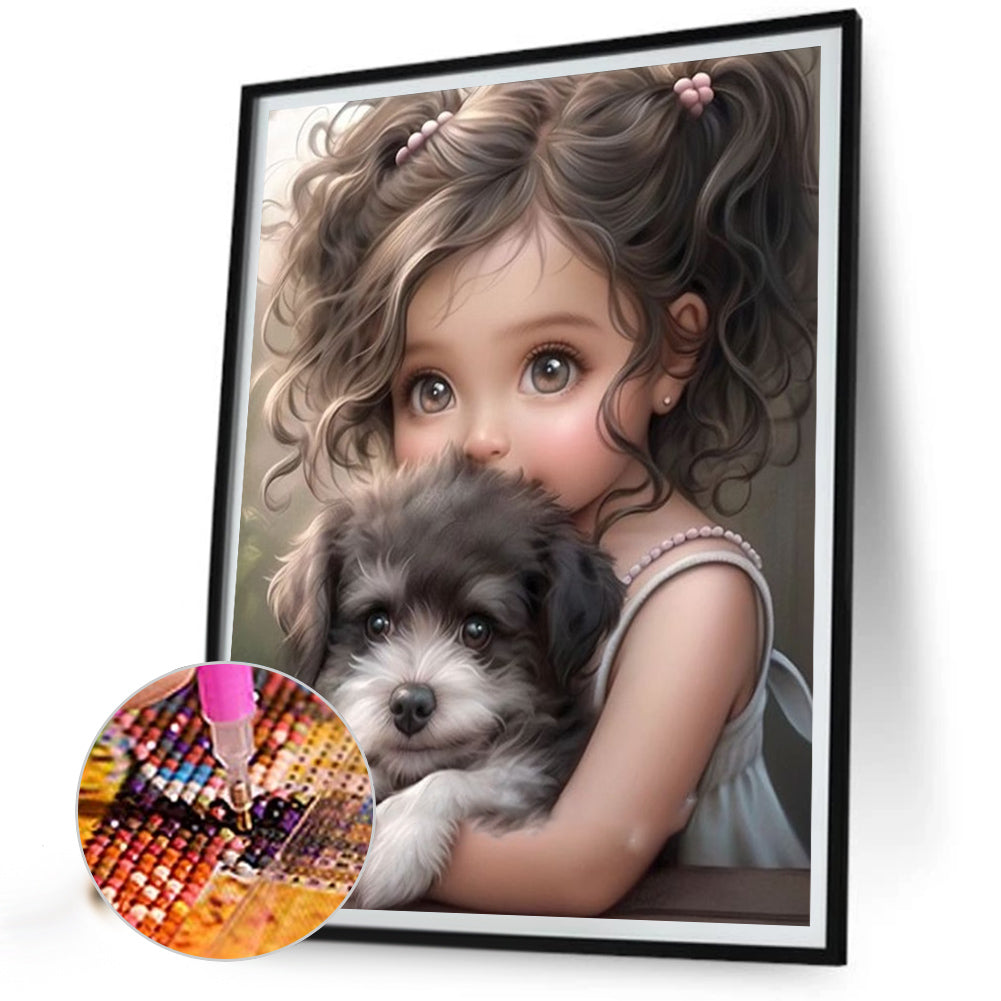 Sweet Girl - Full Round Drill Diamond Painting 40*50CM