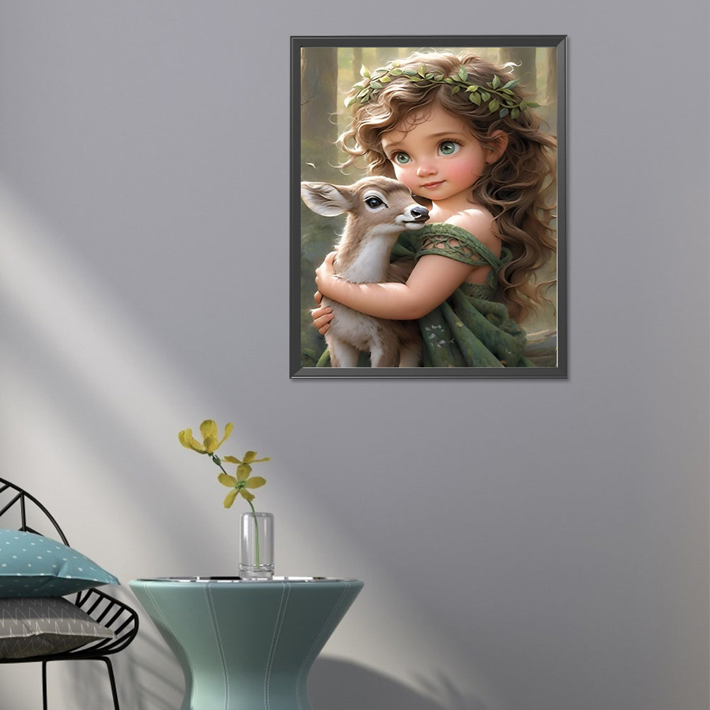 Sweet Girl - Full Round Drill Diamond Painting 40*50CM