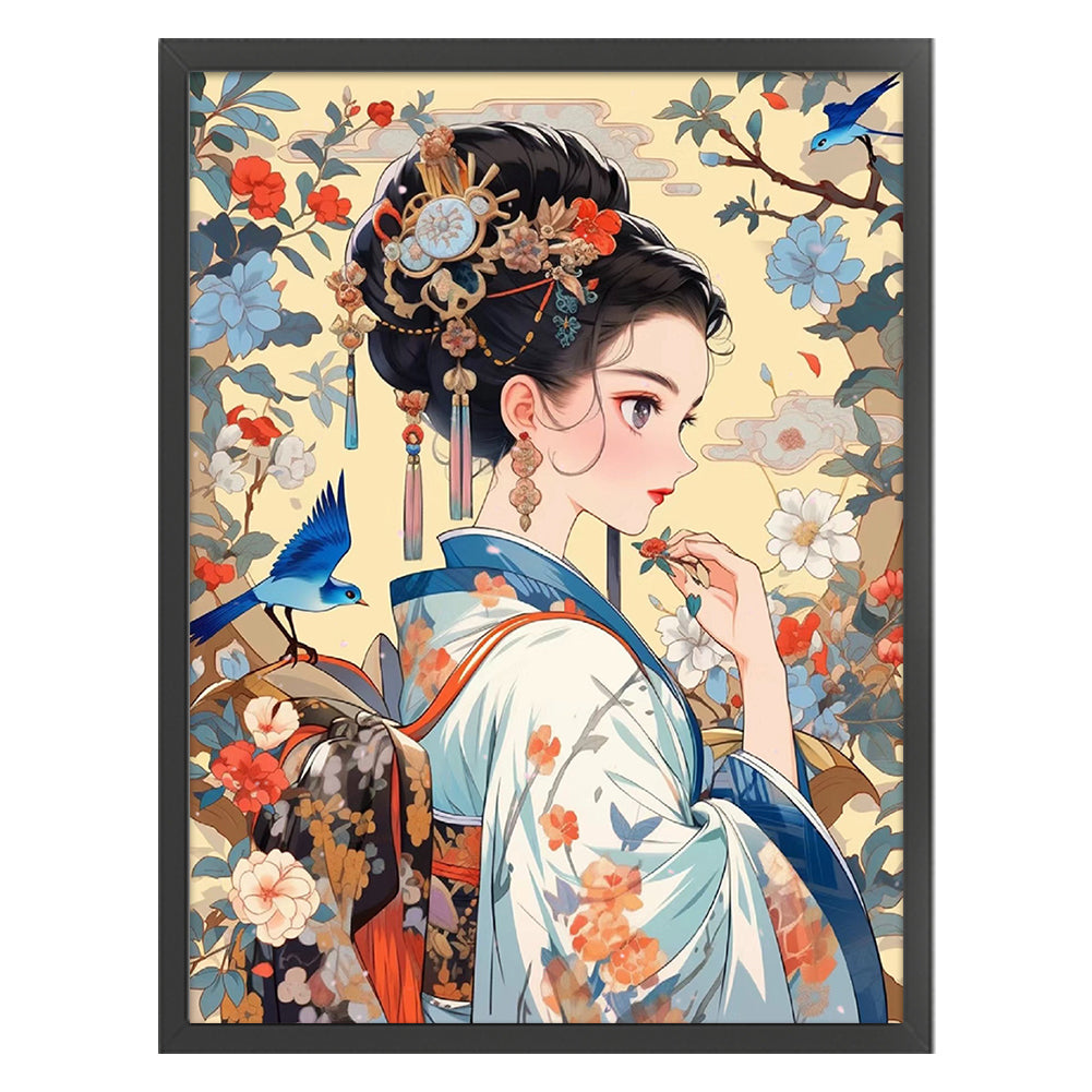 Antique Girl - 11CT Stamped Cross Stitch 45*60CM