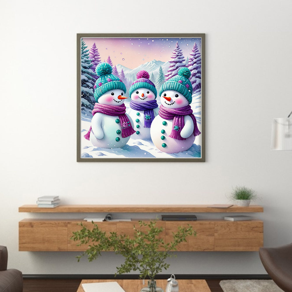 Snowman - 11CT Stamped Cross Stitch 40*40CM