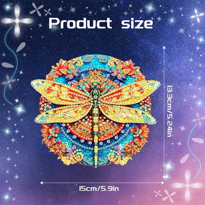 Acrylic Single-Sided Diamond Painting Hanging Pendant for Home Decor (Dragonfly)