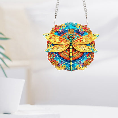 Acrylic Single-Sided Diamond Painting Hanging Pendant for Home Decor (Dragonfly)