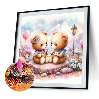 Couple Bears - Full Round Drill Diamond Painting 40*40CM