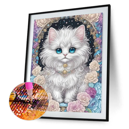 Cat - Full Round Drill Diamond Painting 40*50CM