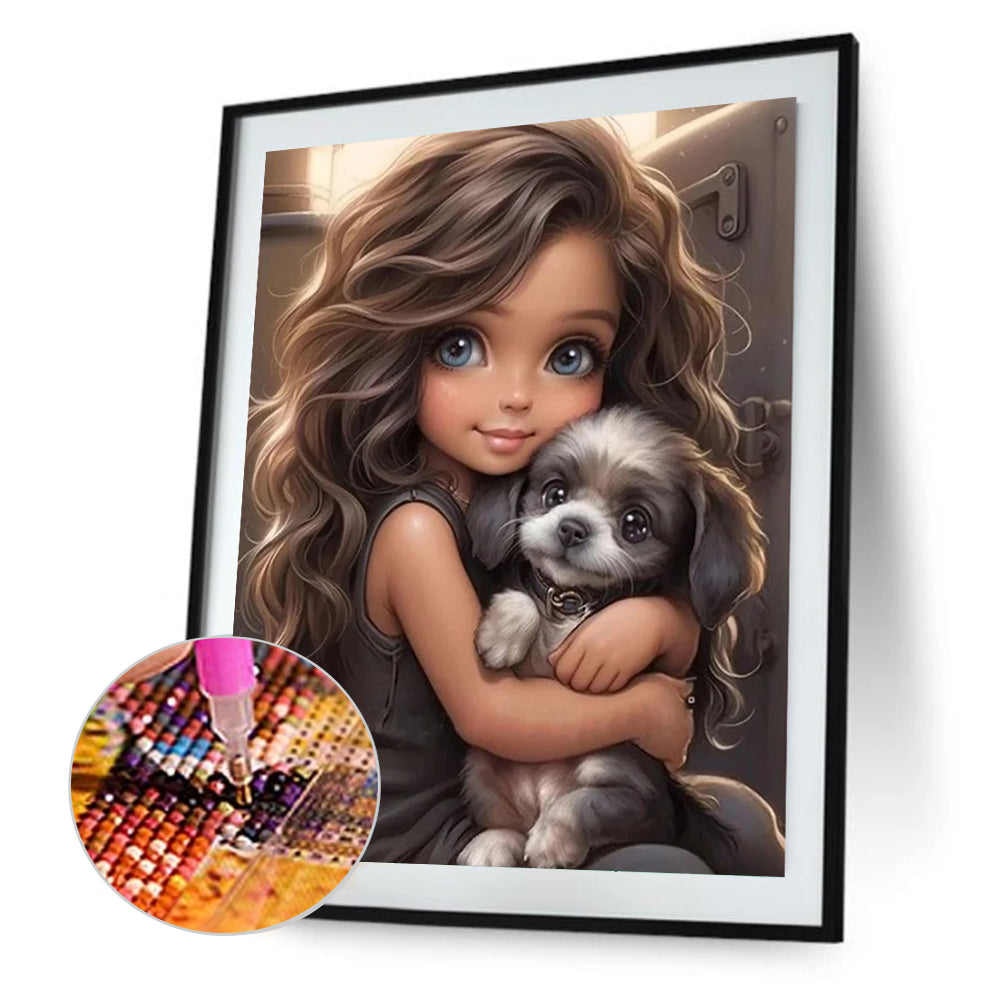 Little Girl - Full Round Drill Diamond Painting 50*60CM